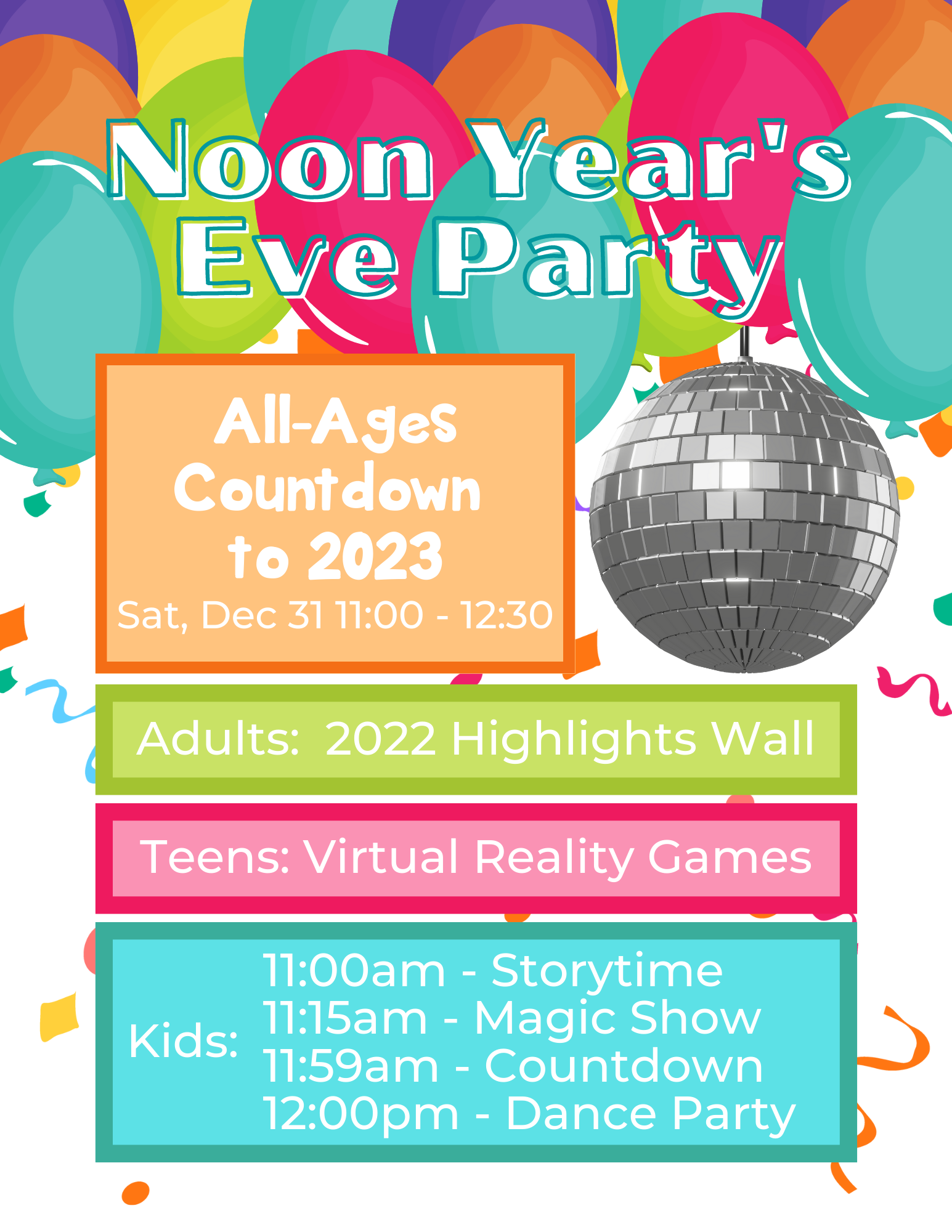 Noon Year's Eve Party